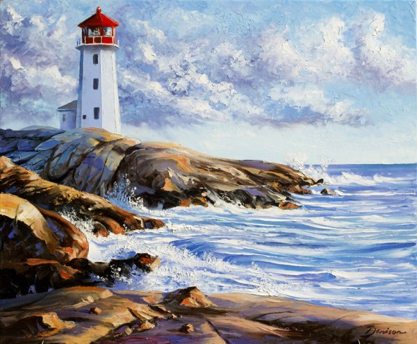 Море Маяк мастихин