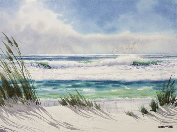 Терри Харрисон Акварельные пейзажи море