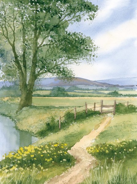 Пейзажи акварелью несложные