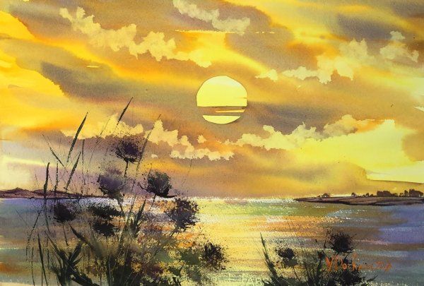 Пейзажи Акварельные Ватерколор