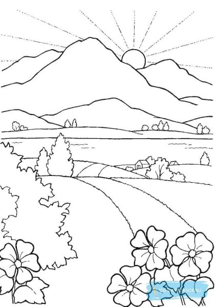 Раскраска природа