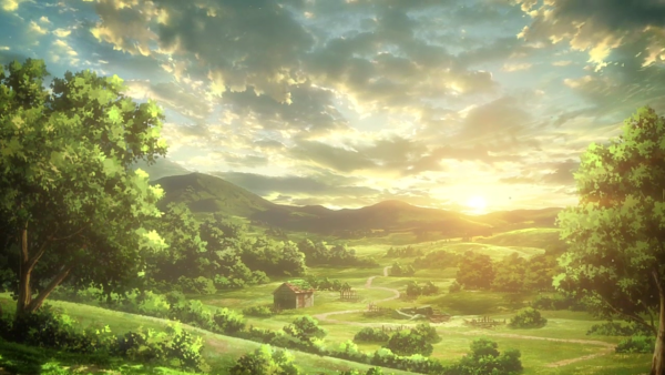 Аниме пейзажи атака титанов