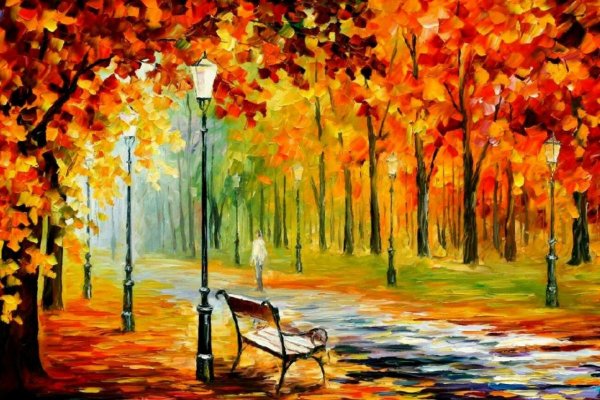 Рисование осеннего пейзажа