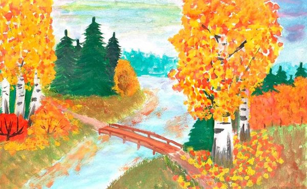 Перспектива аллея гуашью