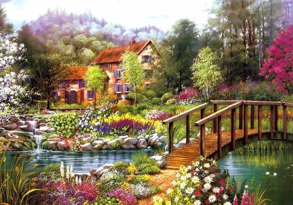 Пейзажи с цветами