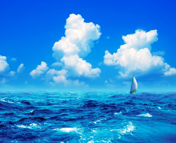 Небо отражается в воде