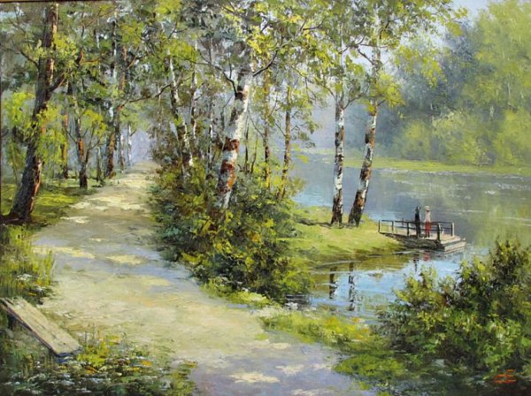 Художник Игорь Прищепа горный ручей