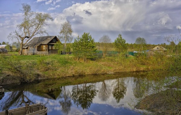 Речка в деревне