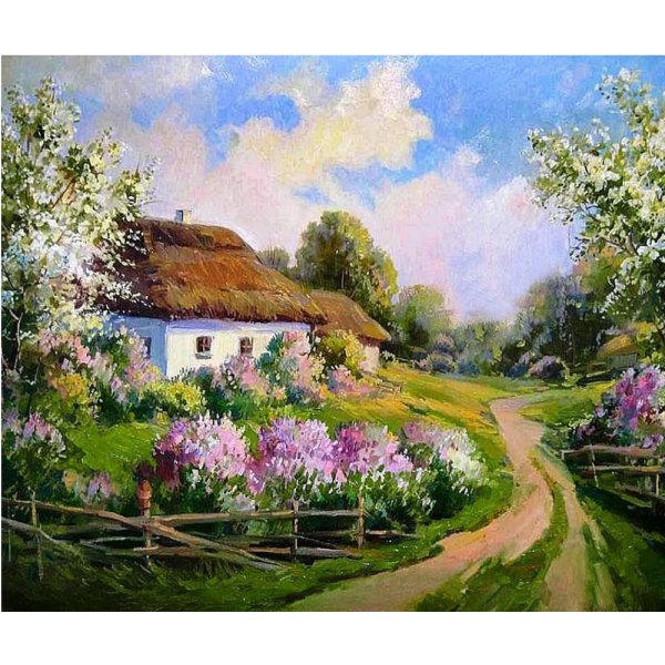 Картины украинская хата Олег Пятин