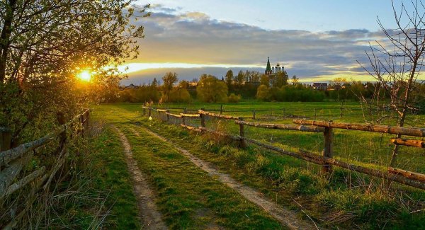 Дмитрий Левин художник картины деревенский пейзаж