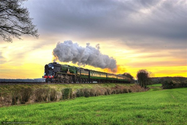 Пейзаж с железной дорогой