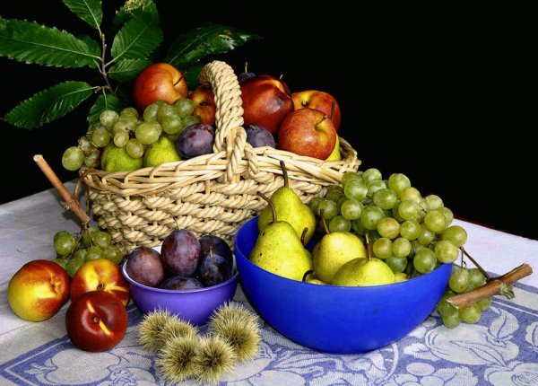 Натюрморт кубанских овощей и фруктов