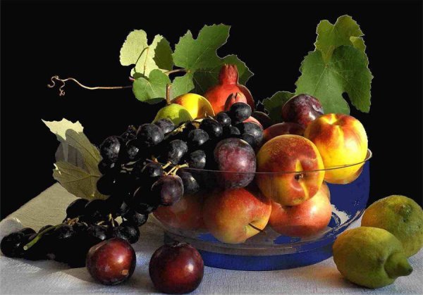 Картинки натюрморт с фруктами