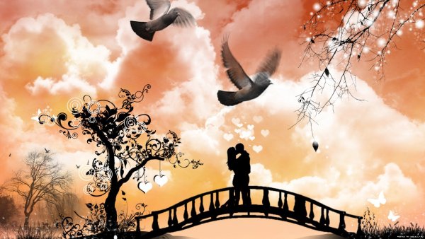 Парочка на мосту