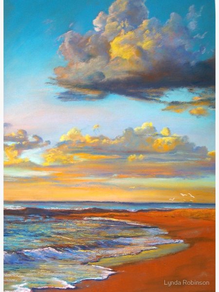 Морской пейзаж пастелью