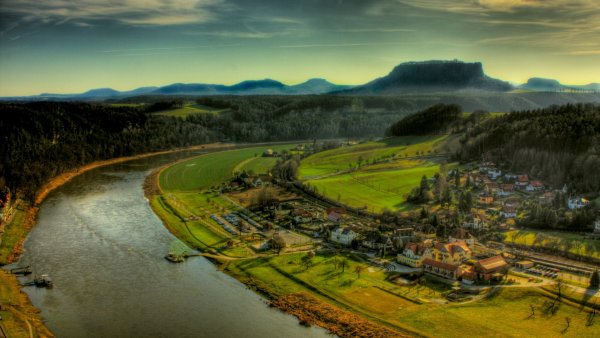 Красивый вид деревни