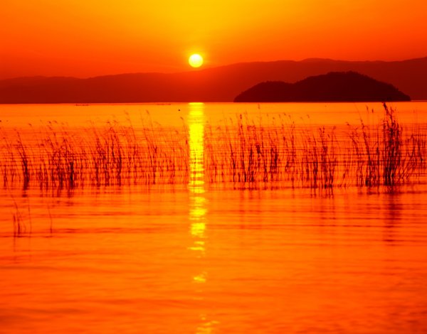 Закат осенью