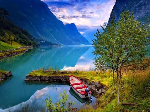 Норвегия фьорды и домики