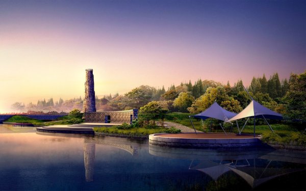 Норвегия одинокий дом на берегу озера