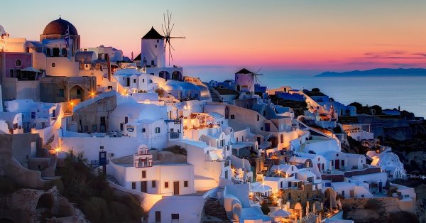 Город Ойя остров Санторини