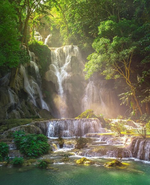 Водопад Куанг си ночью