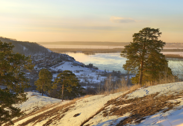 Жигулевские горы зима Самарская область