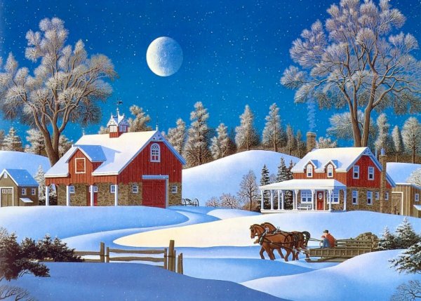 Художник Терри Редлин зима