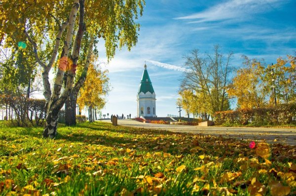 Красноярск осень часовня