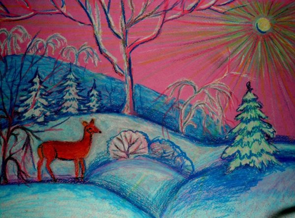 Зимний пейзаж в садик