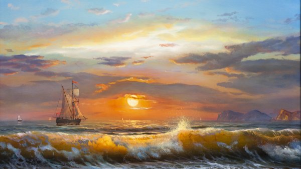 Виктор Лузик картины море