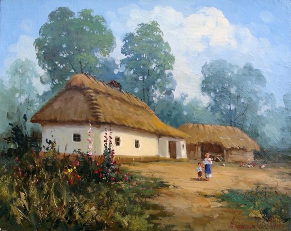 Репин украинская хата