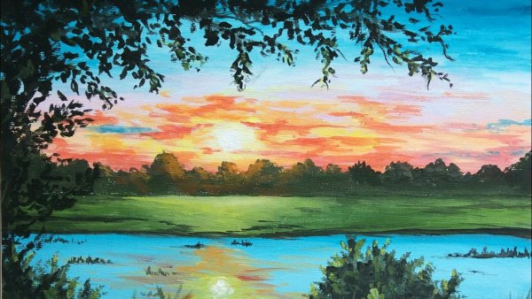 Acrylic Landscape Painting картины