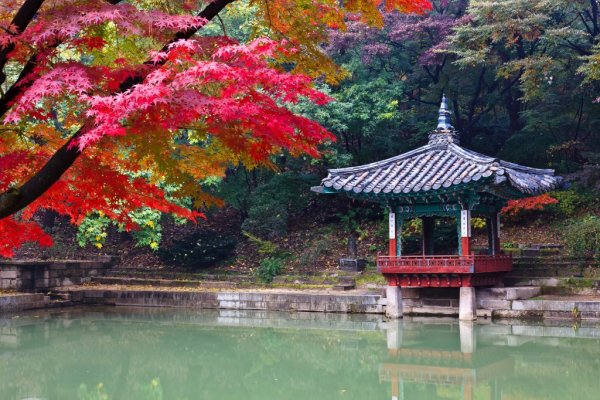 Дворец Чхандоккун осенью