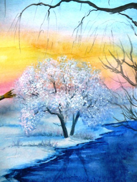 Зимний пейзаж детский