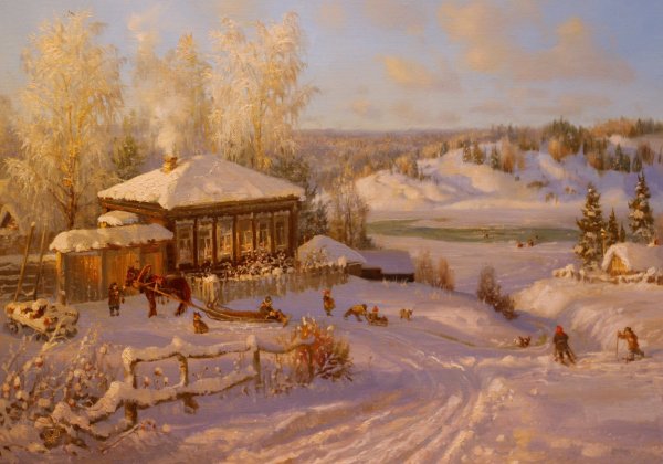 Жданов Владимир Юрьевич зимний пейзаж.