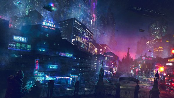 Киберпанк 2077 город