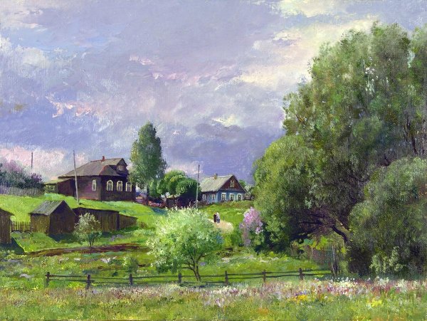 Художник Александр шевелёв картины деревня