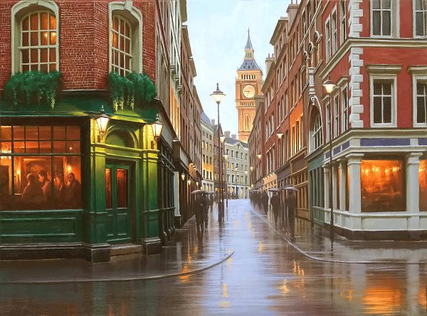 Алексей Бутырский картины Вечерний Париж