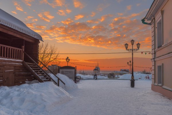 Набережная Томск зима