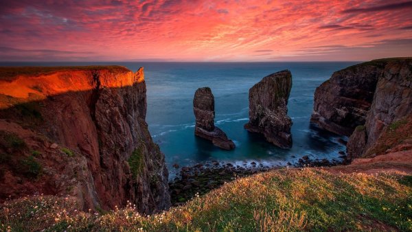 Пембрукшир Великобритания скалы