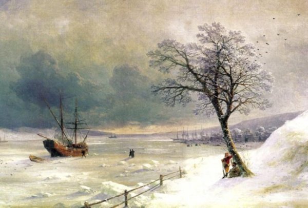 Иван Константинович Айвазовский – «зимний пейзаж», 1876