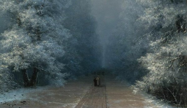 Иван Айвазовский. Зимний пейзаж. 1875