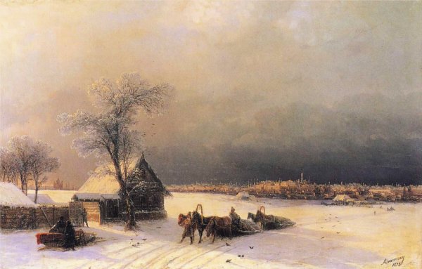 Иван Константинович Айвазовский – «зимний пейзаж», 1876