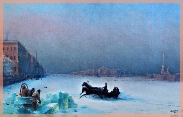 Картина Айвазовского зимний пейзаж