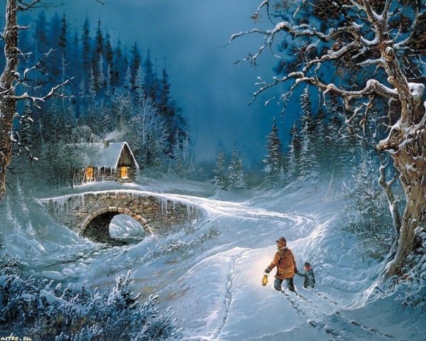 Волшебный зимний пейзаж