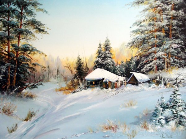 Художник Виктор Быков зима