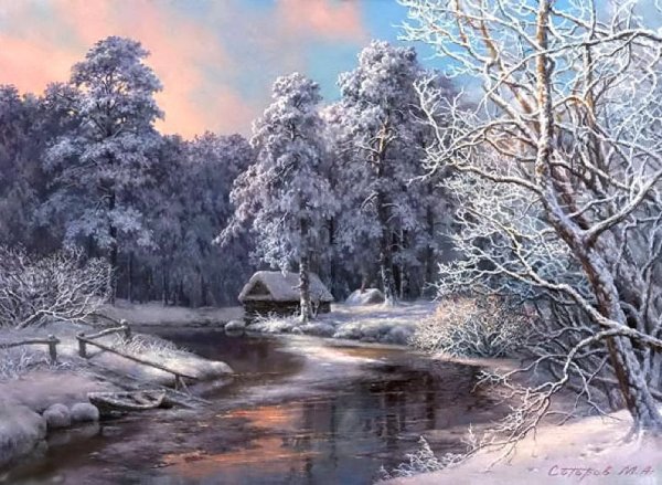 Зимний пейзаж Александр Леднев