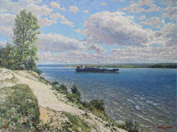 Пейзаж Волга Маяковский