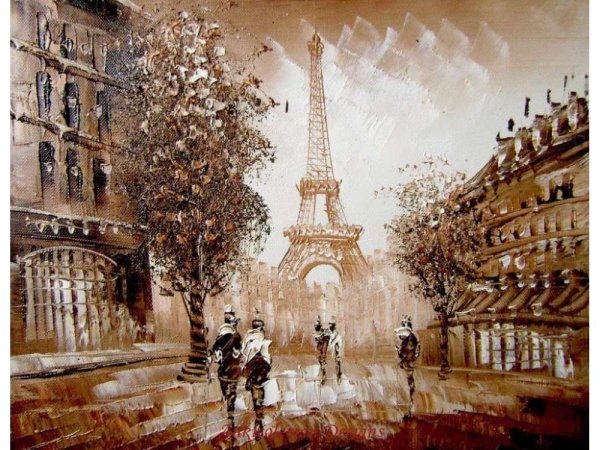 Картина по номерам Париж Эйфелева башня