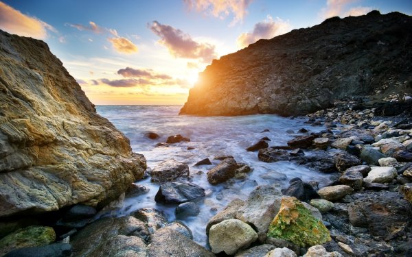 Пейзажи Крыма горы море камни